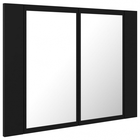 DULAP DE BAIE CU OGLINDA SI LED, NEGRU [7]
