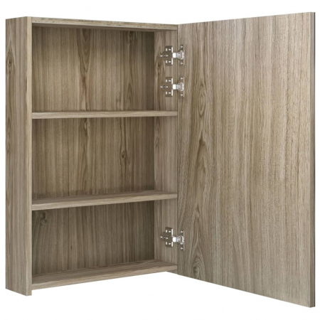DULAP DE BAIE CU OGLINDA SI LED, STEJAR, 50 X 13 X 70 CM [4]