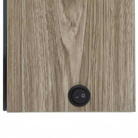 DULAP DE BAIE CU OGLINDA SI LED, STEJAR, 62 X 14 X 60 CM [5]