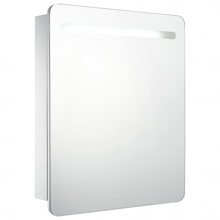 DULAP DE BAIE CU OGLINDA SI LED-URI, ALB, 68 X 9 X 80 CM [1]