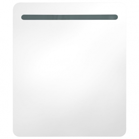 DULAP DE BAIE CU OGLINDA SI LED-URI, ALB, 68 X 9 X 80 CM [3]