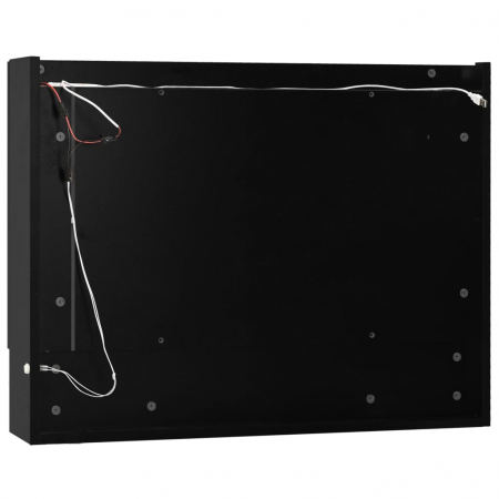DULAP DE BAIE CU OGLINDA SI LED-URI, NEGRU [7]