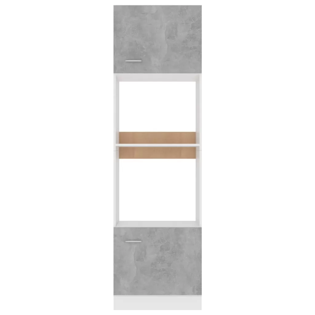 DULAP DE CUPTOR CU MICROUNDE, GRI BETON [5]