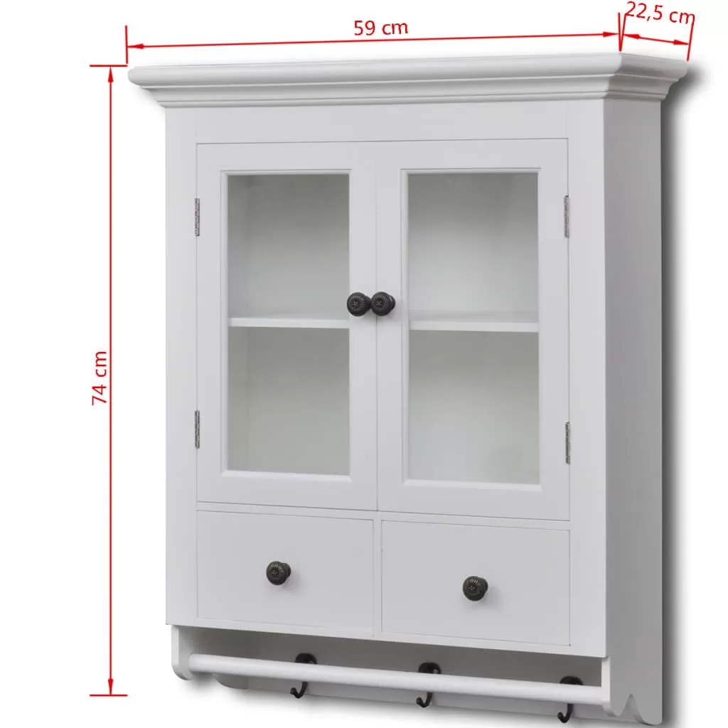 DULAP DE PERETE PENTRU BUCATARIE, ALB, 59 X 22.5 X 74 CM [7]