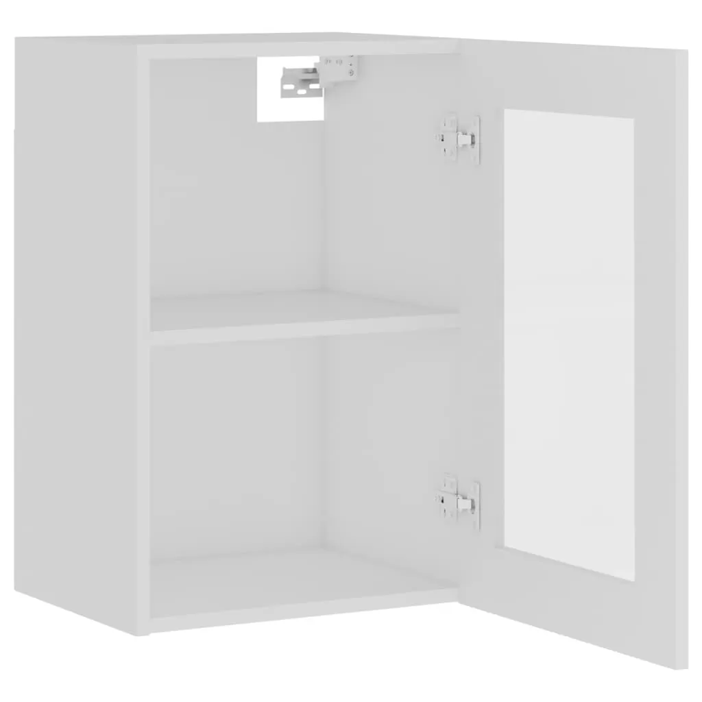DULAP DE STICLA SUSPENDAT, ALB, 40 X 31 X 60 CM [4]