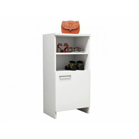 DULAP DEPOZITAT INCALTAMINTE, PANTOFAR, PAL MELAMINAT, 4 RAFTURI, ALB, 45X31.8X91.8 CM, RENE, MINAR [2]