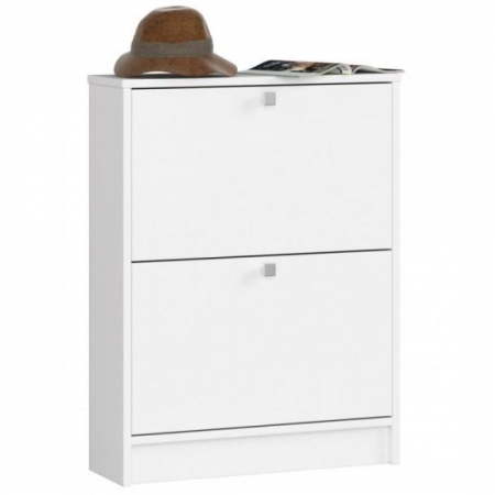 Hol - DULAP DEPOZITAT INCALTAMINTE, PANTOFAR, PLACA LAMINATA, 2 SERTARE, ALB, 60X20X80 CM