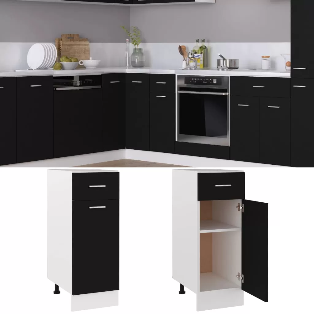 DULAP INFERIOR CU SERTAR, NEGRU [1]