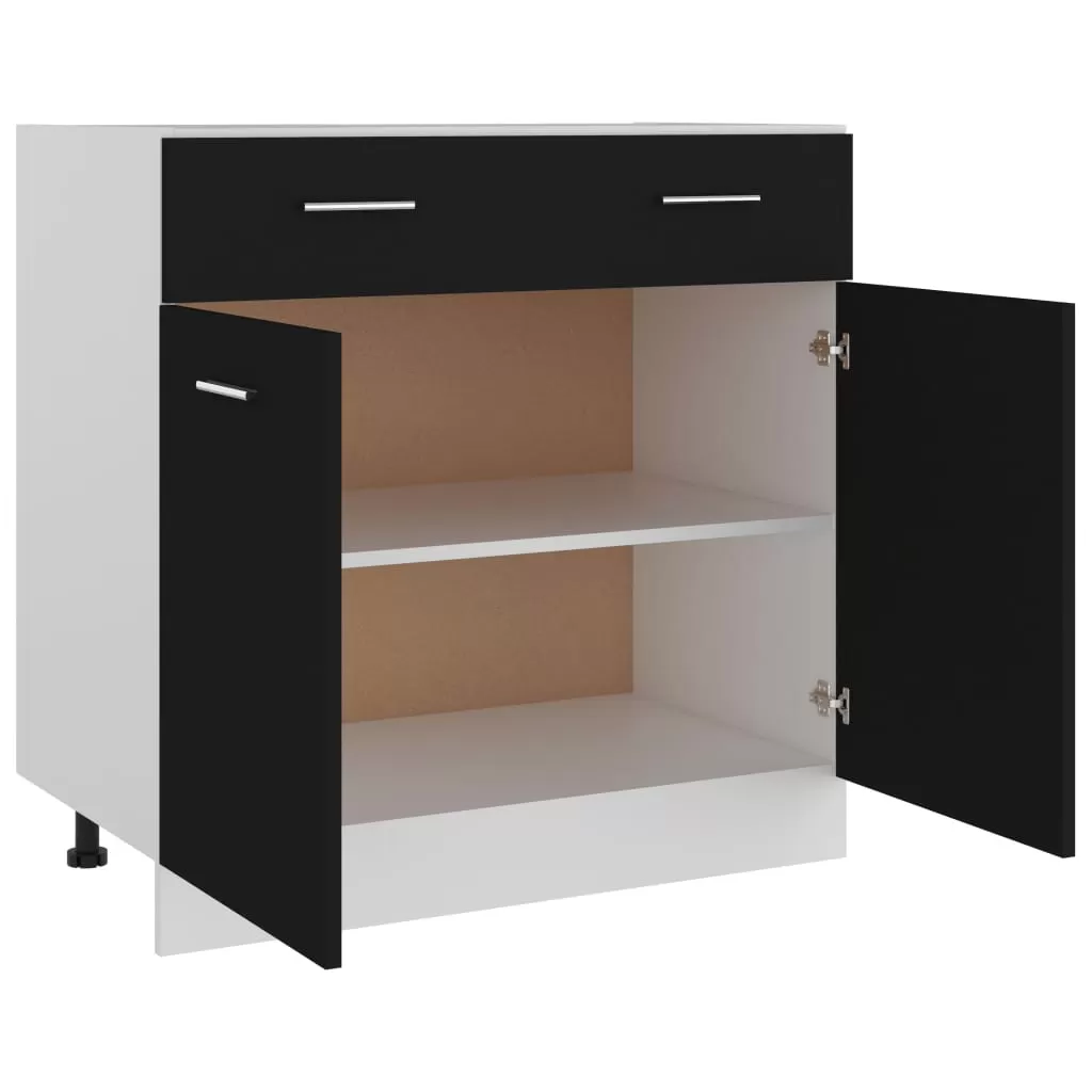 DULAP INFERIOR CU SERTAR, NEGRU [4]