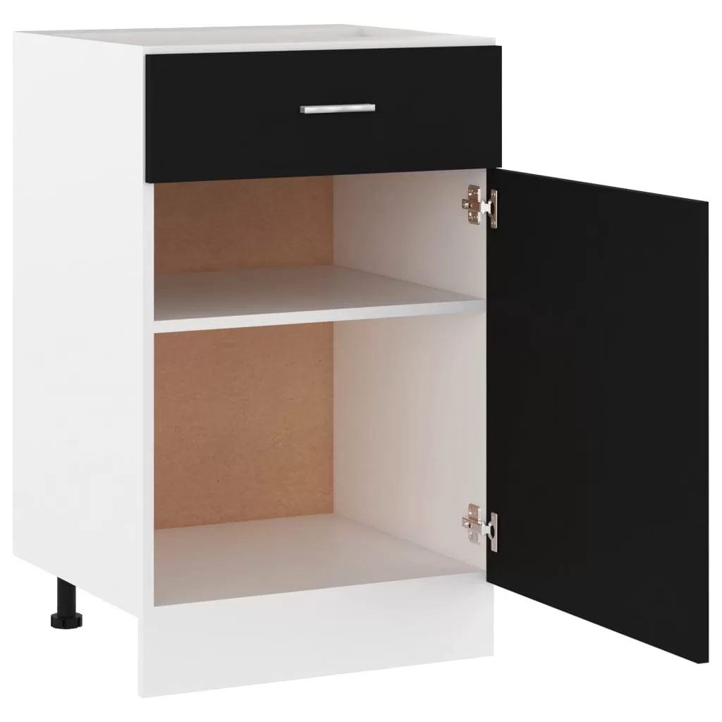 DULAP INFERIOR CU SERTAR, NEGRU [4]