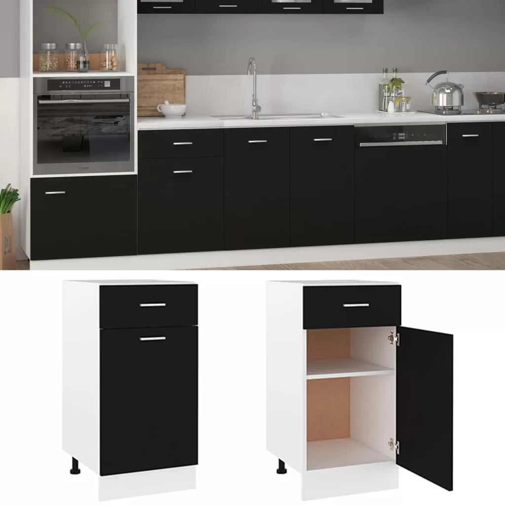DULAP INFERIOR CU SERTAR, NEGRU [1]