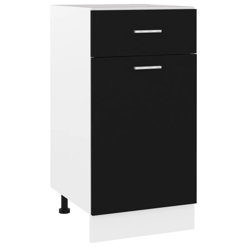 Dulapuri pe sol - DULAP INFERIOR CU SERTAR, NEGRU