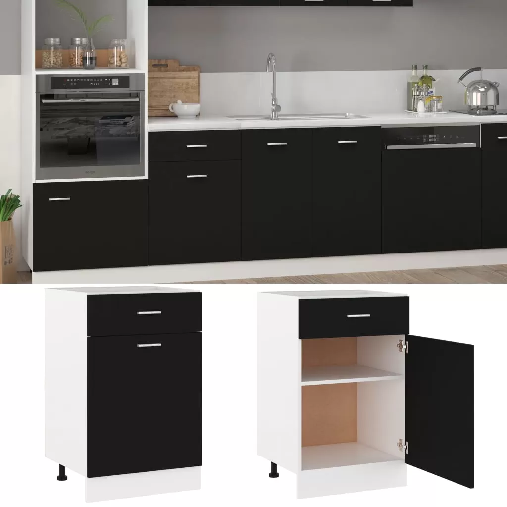 DULAP INFERIOR CU SERTAR, NEGRU [1]
