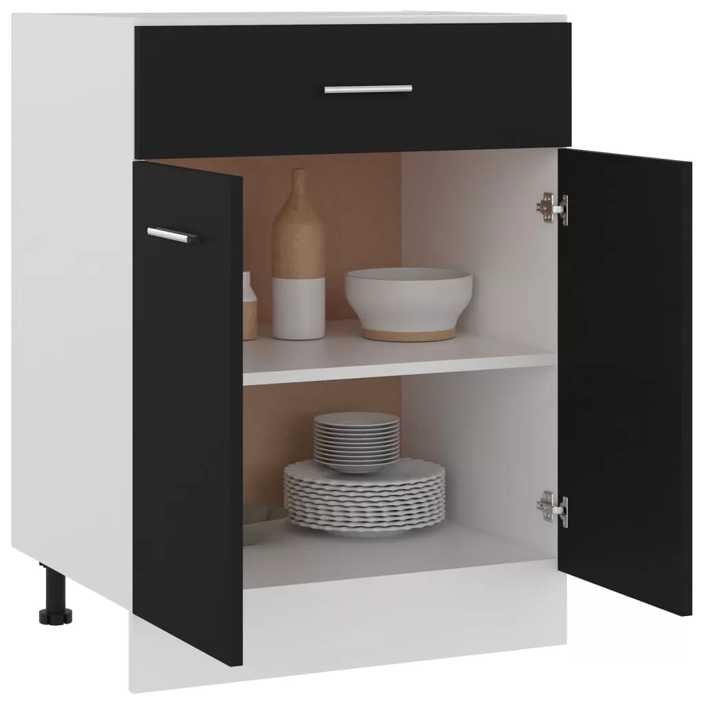 DULAP INFERIOR CU SERTAR, NEGRU [2]