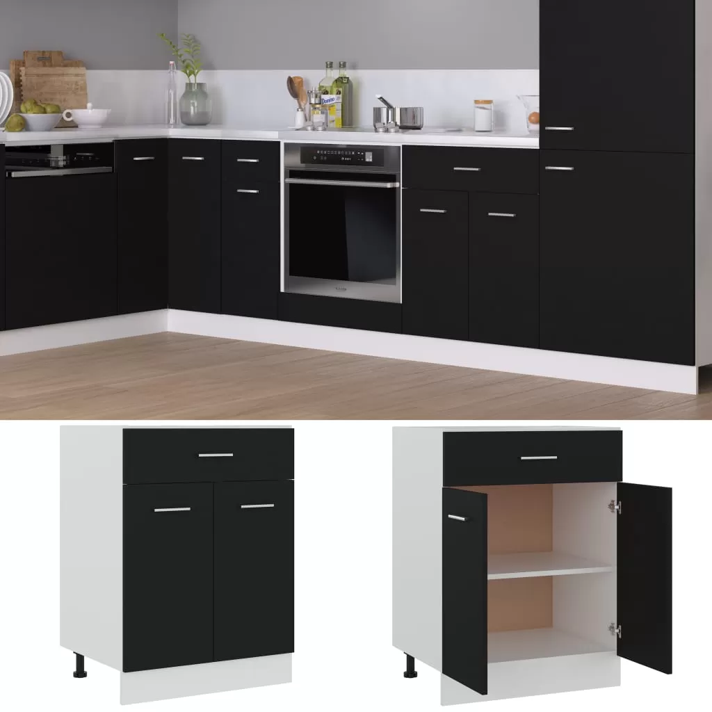 DULAP INFERIOR CU SERTAR, NEGRU [1]