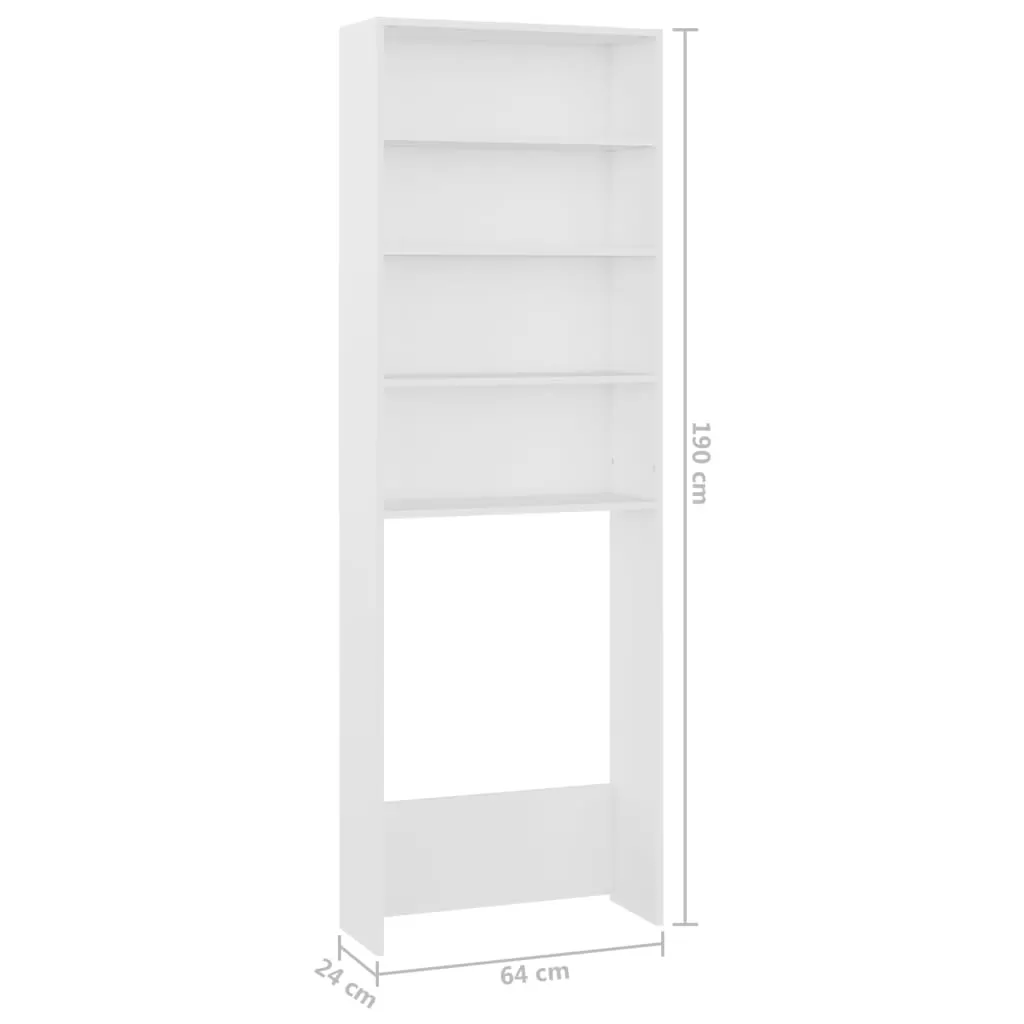 DULAP MASINA DE SPALAT, ALB, 64 X 24 X 190 CM [7]