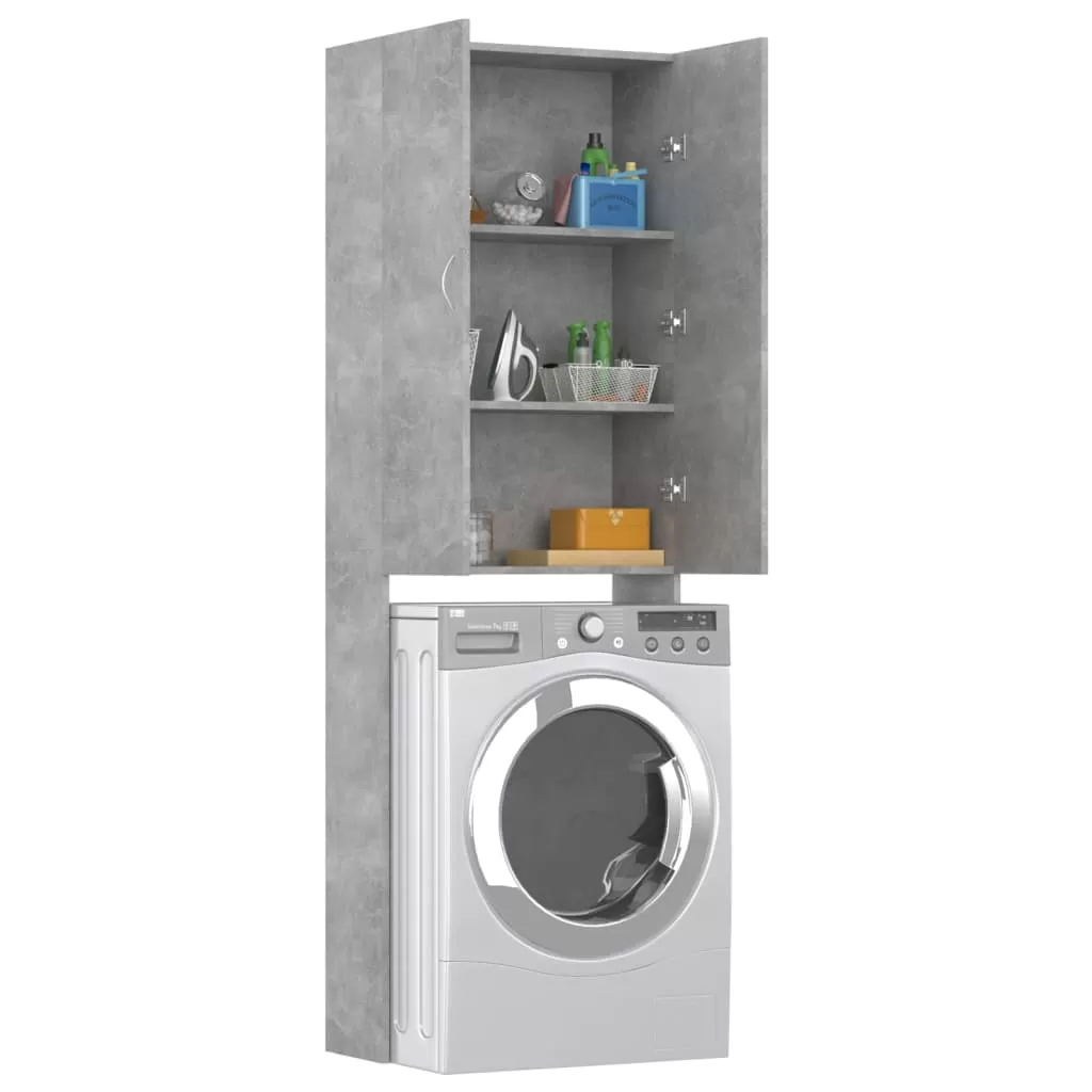 DULAP MASINA DE SPALAT, GRI BETON, 64 X 25,5 X 190 CM [2]