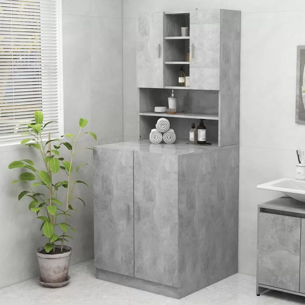 Dulap baie pe sol - DULAP MASINA DE SPALAT, GRI BETON