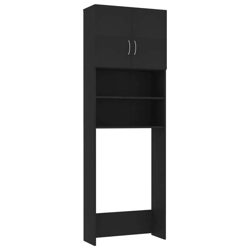 DULAP MASINA DE SPALAT, NEGRU, 64 X 25.5 X 190 CM [1]