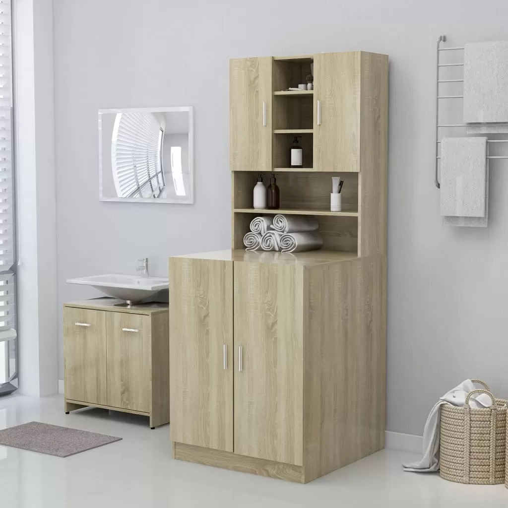 DULAP MASINA DE SPALAT, STEJAR SONOMA, 71 X 71,5 X 181,5 CM [2]