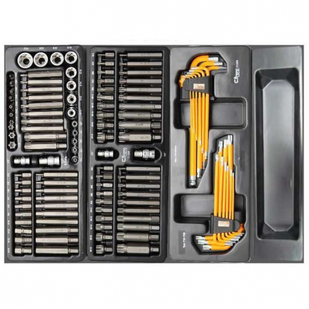 DULAP MOBIL PENTRU UNELTE, 7 SERTARE + SPATIU LATERAL CU USA, 970X927X465 MM, CONTINE 14 SETURI DE UNELTE, 268 ELEMENTE, RICHMANN EXCLUSIVE [5]