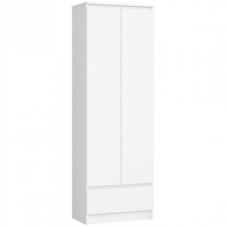 Sifoniere si dulapuri - DULAP, PLACA LAMINATA, 1 SERTAR, 4 RAFTURI, 2 USI, ALB, 60X35X180 CM
