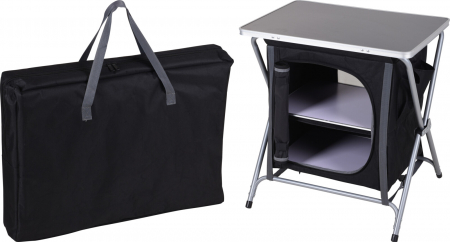 Amenajari Exterioare - Dulap pliabil camping cu blat masă – 60x48x81 cm