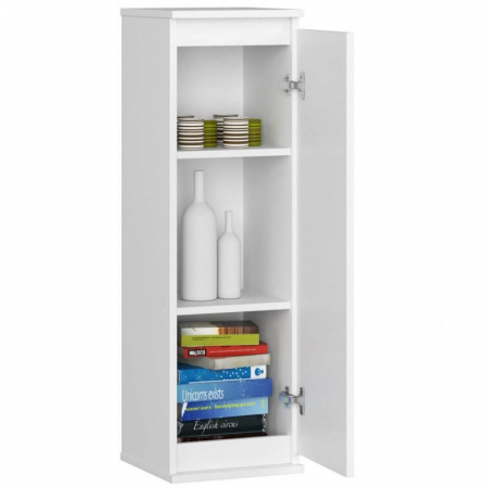 DULAP SUSPENDAT, PLACA LAMINATA, 3 RAFTURI, 1 USA, ALB, 30X30X99 CM [4]