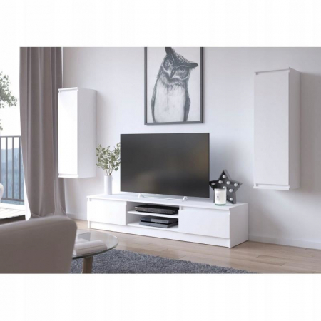 DULAP SUSPENDAT, PLACA LAMINATA, 3 RAFTURI, 1 USA, ALB, 30X30X99 CM [1]