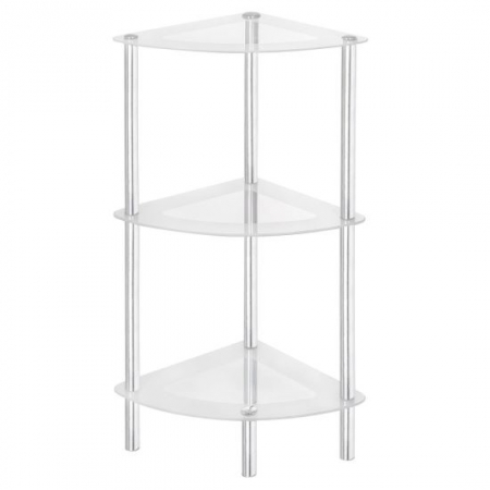 Living - ETAJERA, RAFT, DE COLT, METAL SI STICLA, 3 POLITE, 38.5X27.5X72.5 CM, SPRINGOS