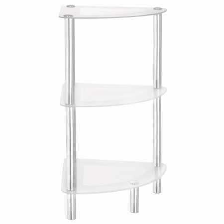 ETAJERA, RAFT, DE COLT, METAL SI STICLA, 3 POLITE, 38.5X27.5X72.5 CM, SPRINGOS [2]