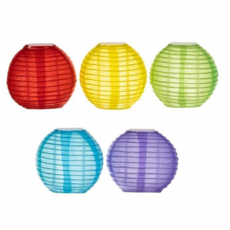 GHIRLANDA SOLARA, LAMPIOANE CHINEZESTI, LED, 2V, 10 BUC, 2 MODURI ILUMINARE, IP44, 7.5 CM, 3 M [1]