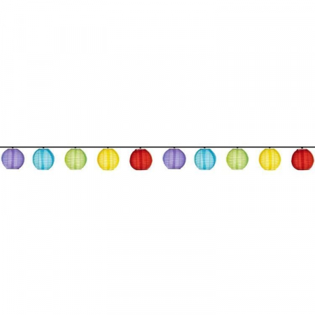 GHIRLANDA SOLARA, LAMPIOANE CHINEZESTI, LED, 2V, 10 BUC, 2 MODURI ILUMINARE, IP44, 7.5 CM, 3 M [9]