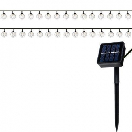 Becuri LED - GHIRLANDA SOLARA, TIP SIRAG DE BECURI, LED, 2V, 8 MODURI ILUMINARE, IP65, 2.2 CM, 4.3 M