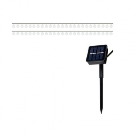 Becuri LED - GHIRLANDA SOLARA, TIP SIRAG DE BECURI, LED, 2V, 8 MODURI ILUMINARE, IP65, 2.2 CM, 4.8 M