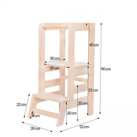 INALTATOR MULTIFUNCTIONAL/AJUTOR DE BUCATARIE PENTRU COPII 39X52X90 CM [11]