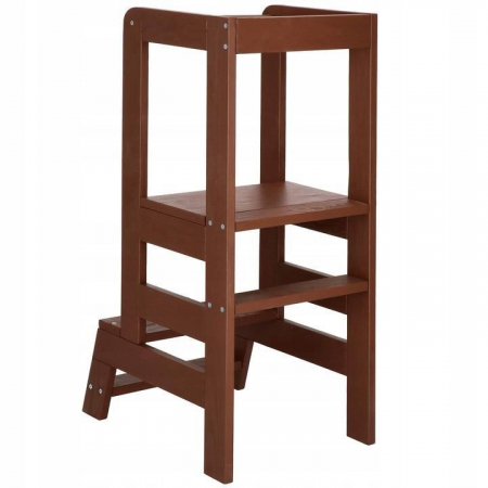 INALTATOR MULTIFUNCTIONAL/AJUTOR DE BUCATARIE PENTRU COPII, AJUSTABIL, LEMN, MARO, 39X52X90 CM, SPRINGOS [6]