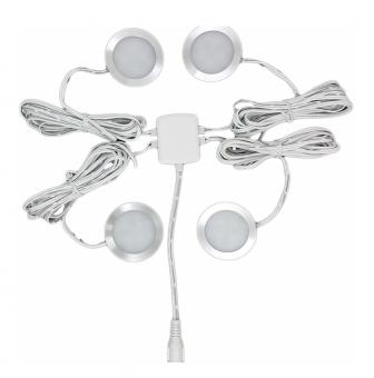 Spoturi LED - KIT 4 SPOTURI MOBILA CU TRANSFORMATOR INCLUS 6W
