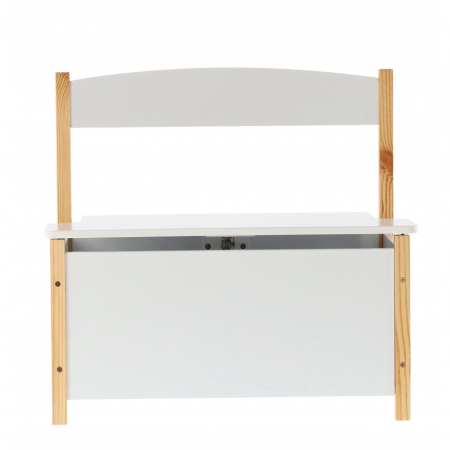 LADA DEPOZITARE 2 IN 1, CU BANCA, LEMN, MDF, ALB, 60X34.5X56 CM, DAISY [1]