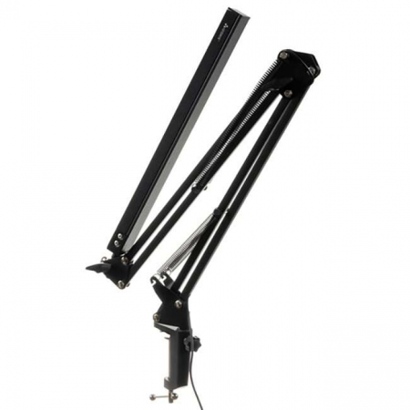 LAMPA DE BIROU 2 IN 1, CU PRINDERE MASA, BRAT FLEXIBIL, 3 CULORI LUMINA, 10 NIVELURI, USB, NEGRU, 3X37 CM, IZOXIS [15]