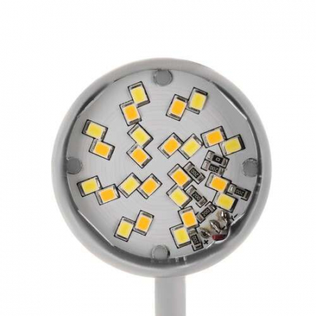 LAMPA DE BIROU CU CLIPS, BRAT FLEXIBIL, 3 CULORI LUMINA, 10 NIVELURI, USB, ALB, 45 CM, IZOXIS [1]