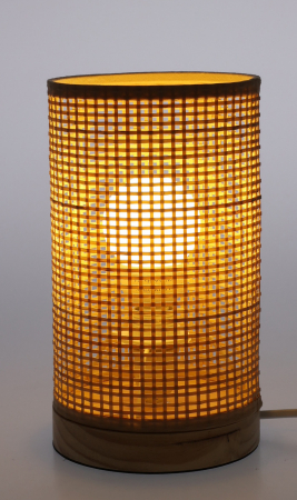 Diverse Accesorii - Lampă de masă rattan cu bază din lemn
