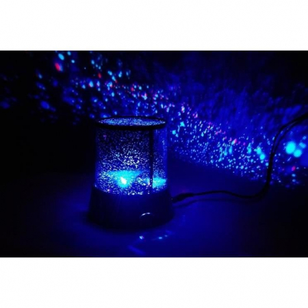 LAMPA DE NOPTIERA CU PROIECTOR, MODEL CER INSTELAT, 3XAA, 11.7X10.8 CM, ISOTRADE [3]