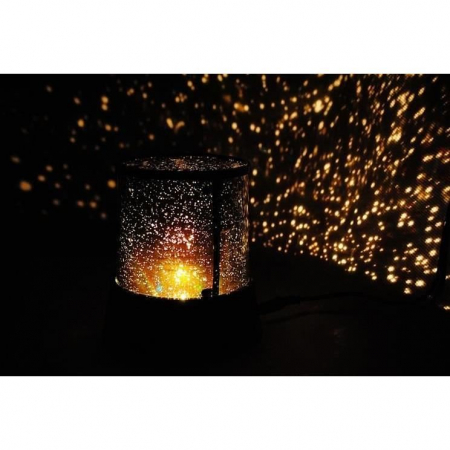 LAMPA DE NOPTIERA CU PROIECTOR, MODEL CER INSTELAT, 3XAA, 11.7X10.8 CM, ISOTRADE [4]
