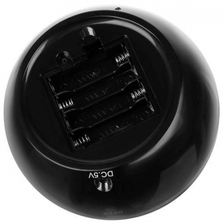 LAMPA DE NOPTIERA CU PROIECTOR, PENTRU COPII, CUPOLA ROTATIVA, 2 MODURI, NEGRU, 230V/4XAAA, 11.5X10 CM [3]