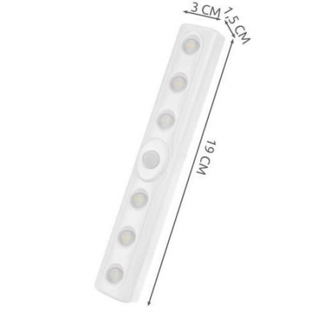 LAMPA DE PERETE CU SENZOR DE MISCARE, TIP BANDA, LED, 3XAAA, 19X3X1.5 CM, ISOTRADE [2]