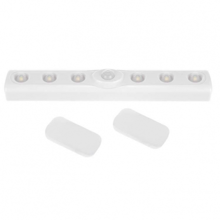 LAMPA DE PERETE CU SENZOR DE MISCARE, TIP BANDA, LED, 3XAAA, 19X3X1.5 CM, ISOTRADE [6]