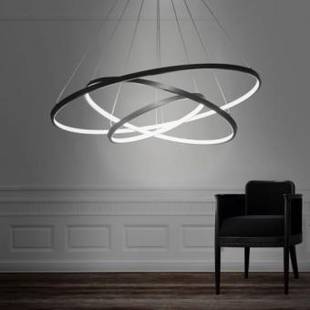 LUSTRA LED 3 CORPURI DIMABILA TELECOMANDA GOLD 120W [2]