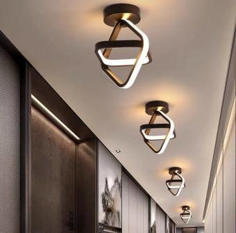 Lustre - LUSTRA LED 3 FUNCTII PATRATE NEGRU 28W