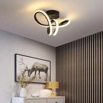 Lustre - LUSTRA LED 3 FUNCTII SPIRAL NEGRU 25W